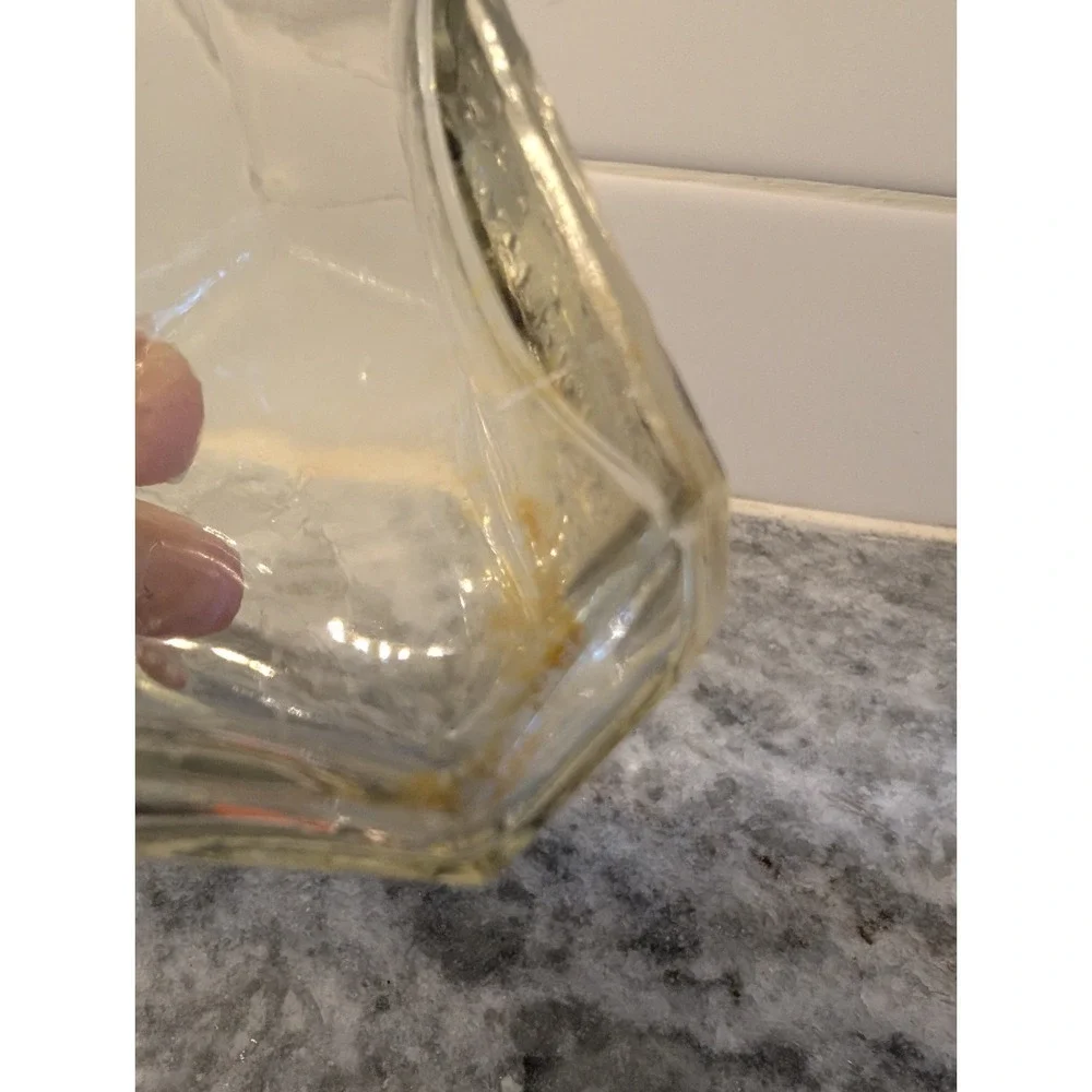 Vintage Waterman's 2 ounce Ink Glass Bottle With‎ Metal Lid
